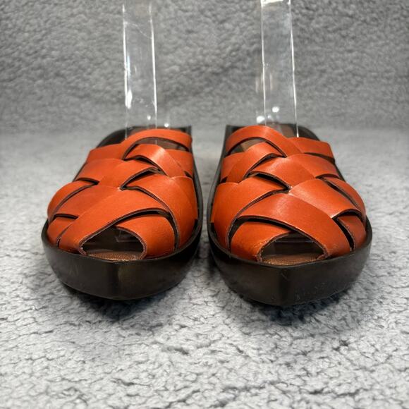 ROBERT CLERGERIE Mule 6.5 Platform Sandal Artsy Boho Asian Pointed Toe Woven - Picture 5 of 13